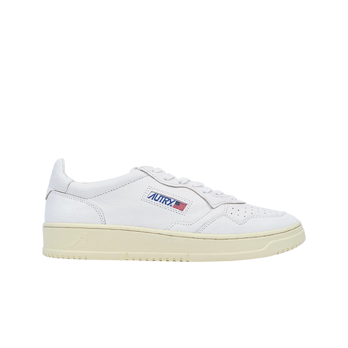 Autry Medalist Low Goatskin Sneakers White | SASOM