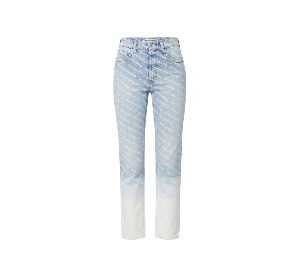 Buy Alexander Wang Ombre Logo High Rise Jeans Blue at Sasom – Authentic and Ready to Ship