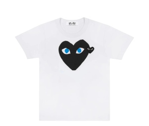 Buy Play Comme des Garcons Black Heart Blue Eyes T-Shirt White at Sasom – Authentic and Ready to Ship