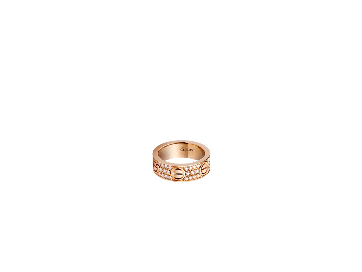 Buy Cartier Love Ring Classic Model Paved Rose Gold at Sasom – Authentic and Ready to Ship