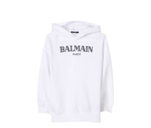 Buy Balmain Logo Hoodie White at Sasom – Authentic and Ready to Ship