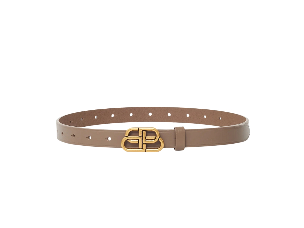 Buy Balenciaga Smooth Leather Thin BB Belt Beige at Sasom – Authentic and Ready to Ship