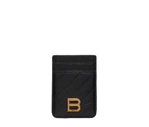 Buy Balenciaga Crush Phone Magnetic Card Holder Black at Sasom – Authentic and Ready to Ship