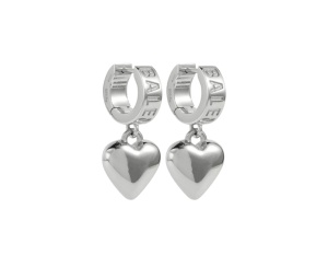 Buy Balenciaga Logo Sterling Silver Hoop Earrings Silver at Sasom – Authentic and Ready to Ship