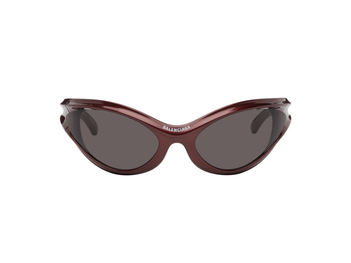 Buy Balenciaga Dynamo Round Sunglasses Burgundy at Sasom – Authentic and Ready to Ship