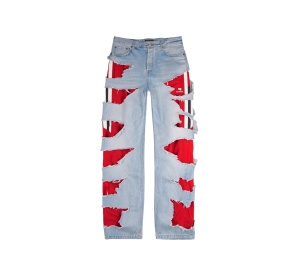 Buy Balenciaga Distressed Wide-leg Jeans Endource Blue at Sasom – Authentic and Ready to Ship