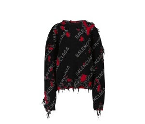 Buy Balenciaga Logo wool and cotton-blend sweater Black at Sasom – Authentic and Ready to Ship