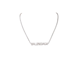 Buy Balenciaga Logo Necklace Silver at Sasom – Authentic and Ready to Ship