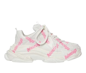 Buy Balenciaga Triple S Logo Sneakers White Pink (Women's) at Sasom – Authentic and Ready to Ship