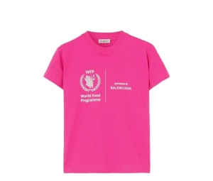 Buy Balenciaga World Food Programme Printed Tee Pink at Sasom – Authentic and Ready to Ship