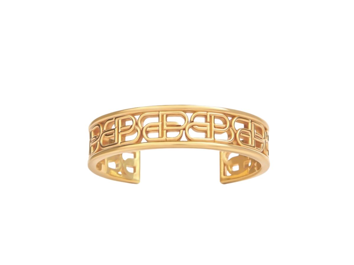 SASOM | accessories Balenciaga BB Cuff Bracelet In Gold-Tone Metal