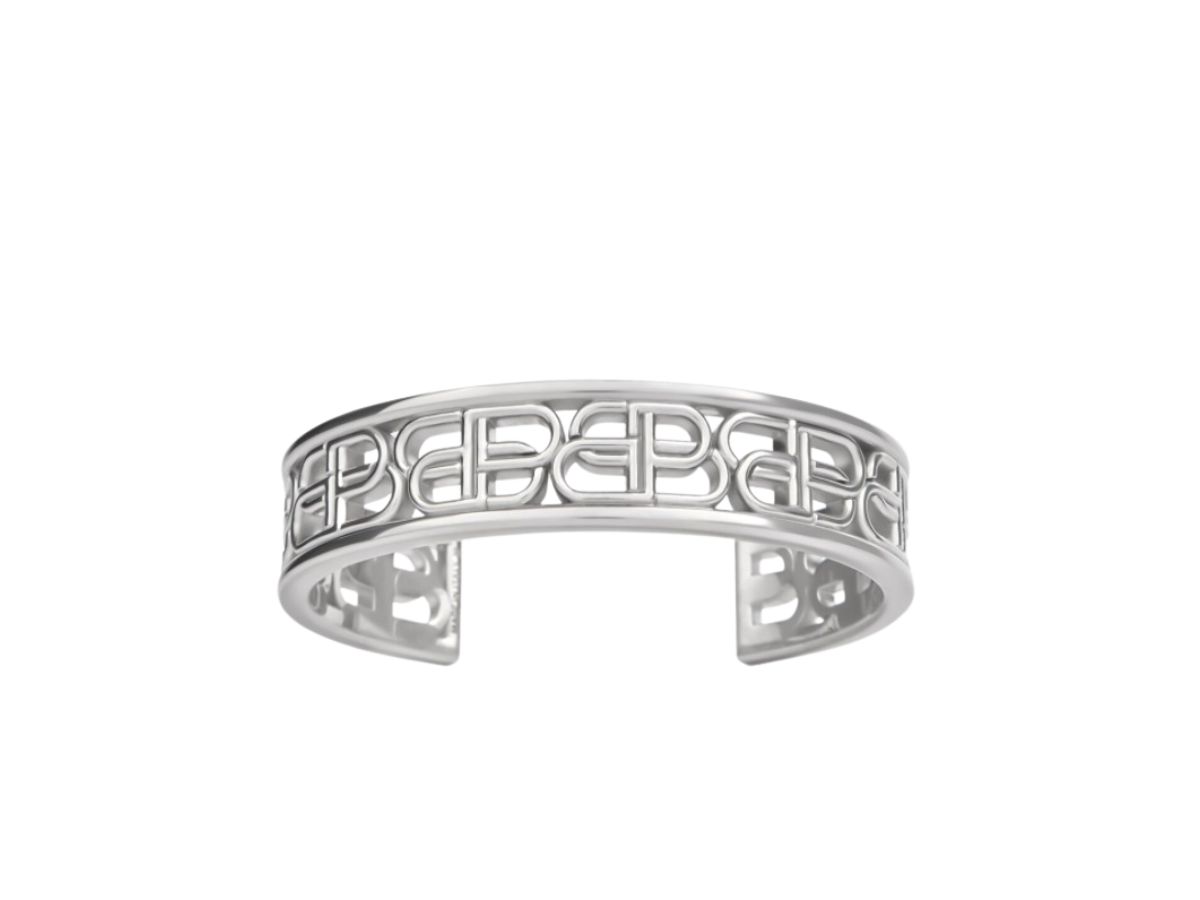 Balenciaga Bb Metal Cuff - Silver