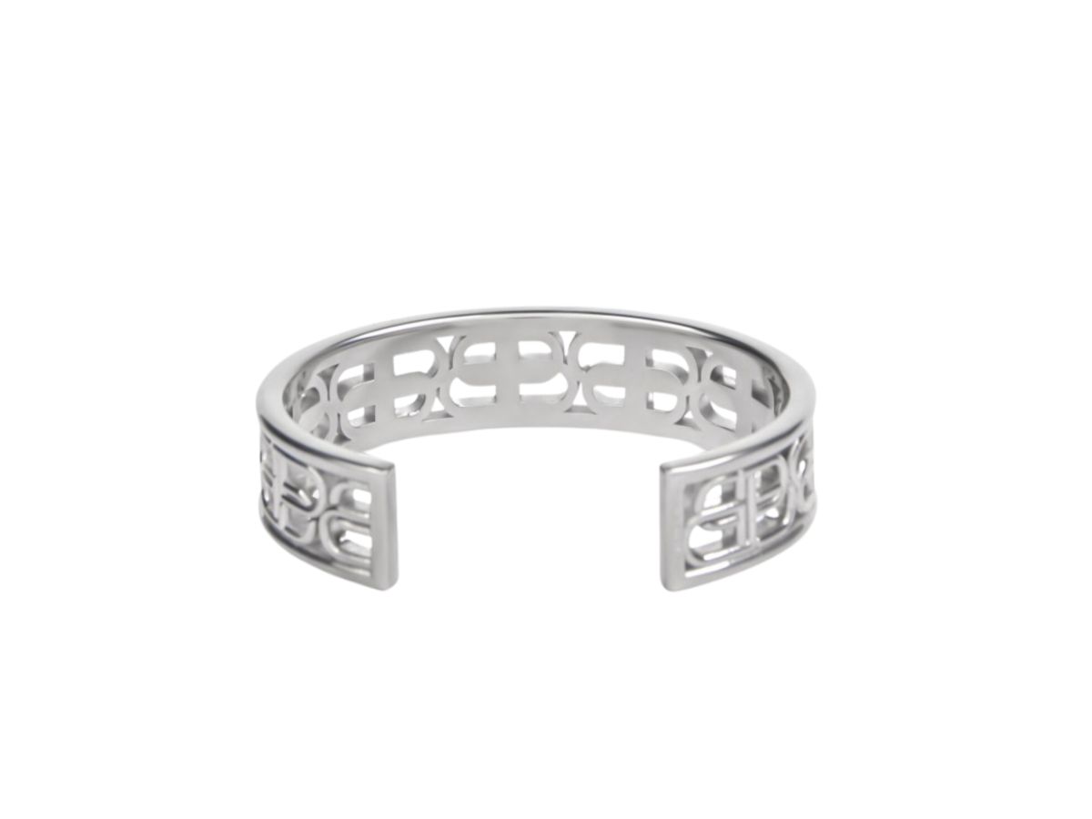 Balenciaga Bb Metal Cuff - Silver