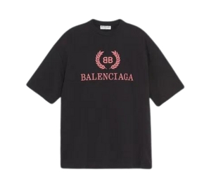 SASOM | apparel Balenciaga BB Mode Crown Tee Black-Pink Check the latest  price now!