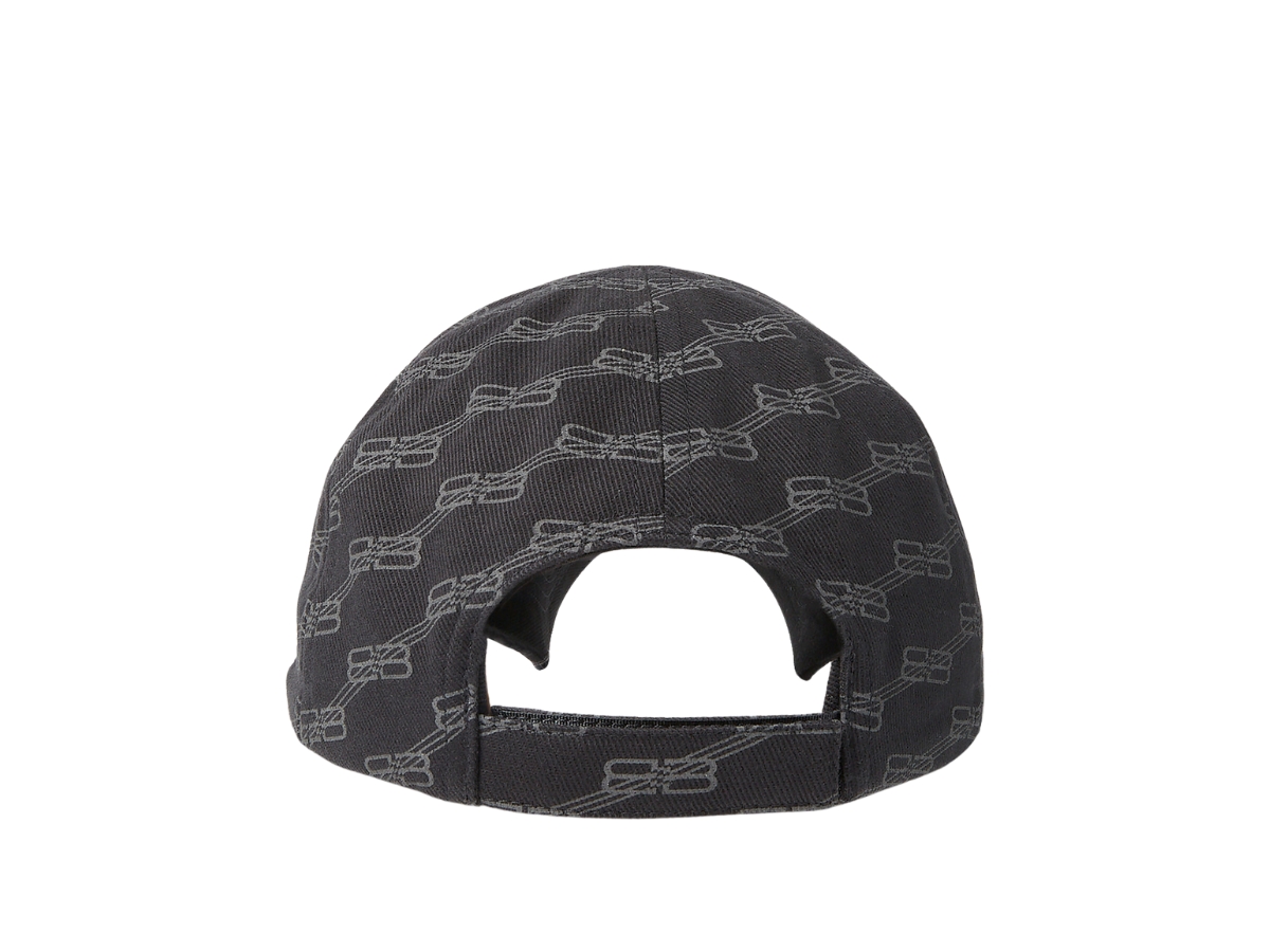 【ガルダ】 BALENCIAGAバレンシアガBB MONOGRAM CAP Luxury cap - Balenciaga black cap with grey monogram logo
