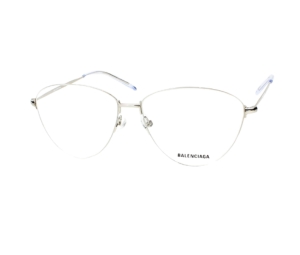 Balenciaga BB0034O-002-58 Sunglasses In Silver Metal Frame With Mirror Lenses