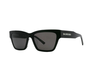 Balenciaga BB0307SA-001 Sunglasses In Black Acetate Frame-Logo Lettering With Grey Lenses