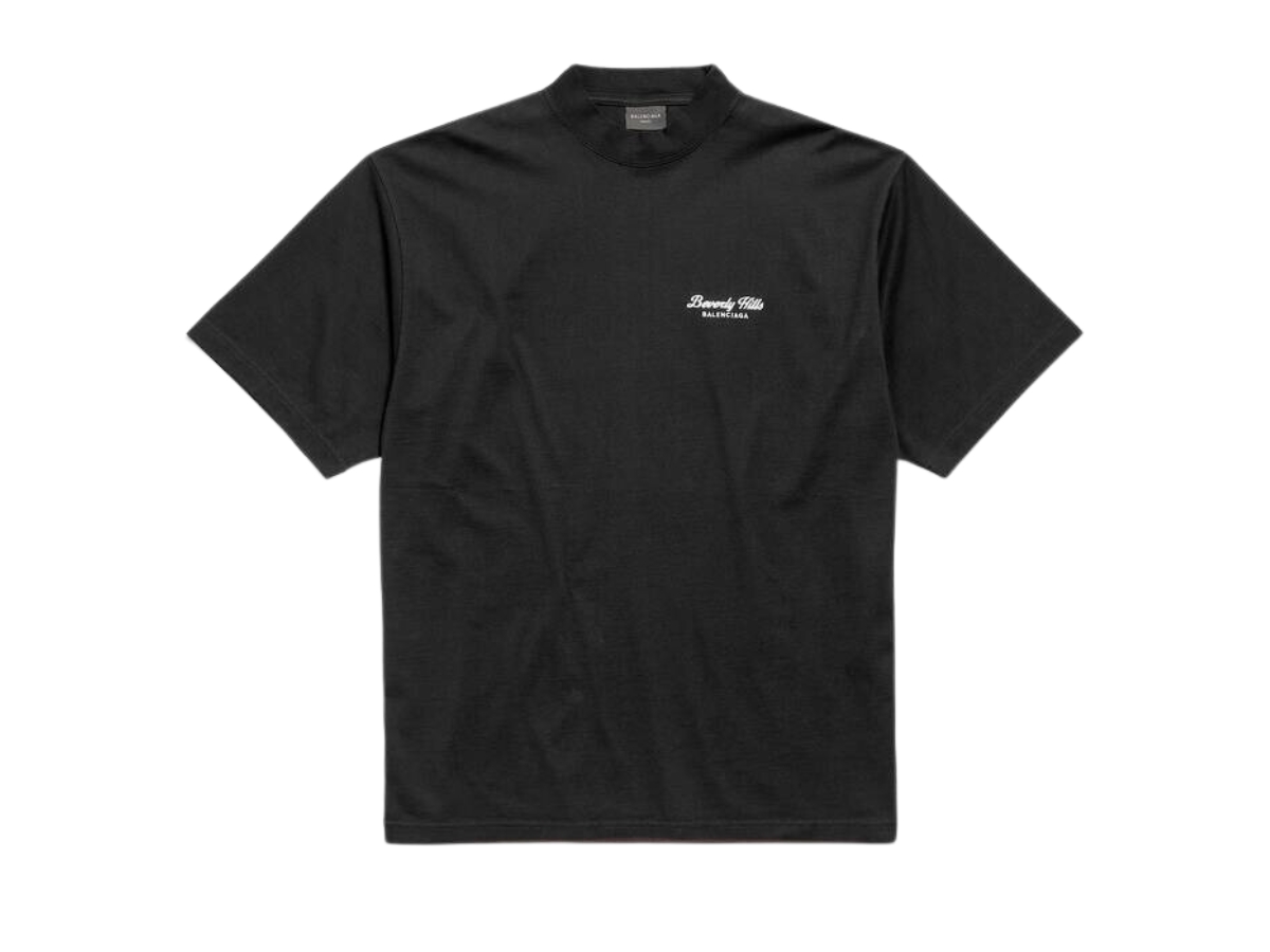 Balenciaga Beverly Hills T-shirt Medium Fit Black | ของแท้ Balenciaga Beverly Hills T-shirt Medium Fit Black | ของแท้