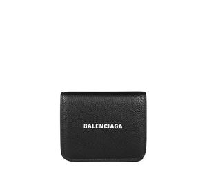 BALENCIAGA EVERYDAY TOTE Cash flap coin and card holder in mink (CASH COIN  AND CARD HOLDER WITH FLAP, 594216 1IZI3 9060 BLANC, 594216 1IZIM 6460