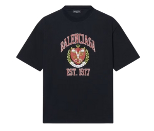 Buy Balenciaga College Medium Fit T-Shirt Black Red White at Sasom – Authentic and Ready to Ship