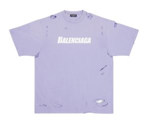 SASOM apparel Balenciaga Caps Boxy Fit T Shirt In Cotton Vintage Purple Check the latest price now