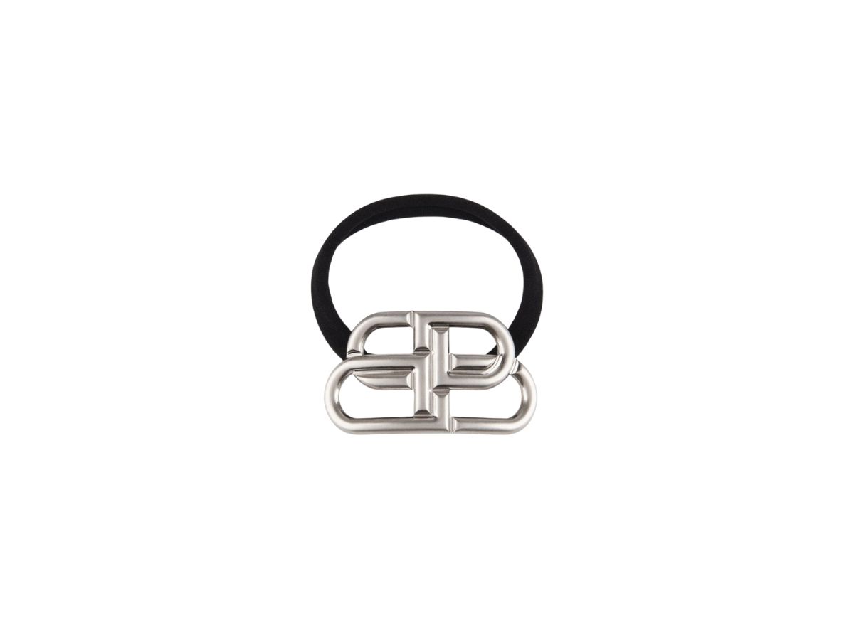 Balenciaga Elastic BB Hairband Silver