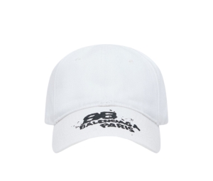 Buy Balenciaga Hand-Drawn BB Icon Cap In White And Black Cotton Drill at Sasom – Authentic and Ready to Ship