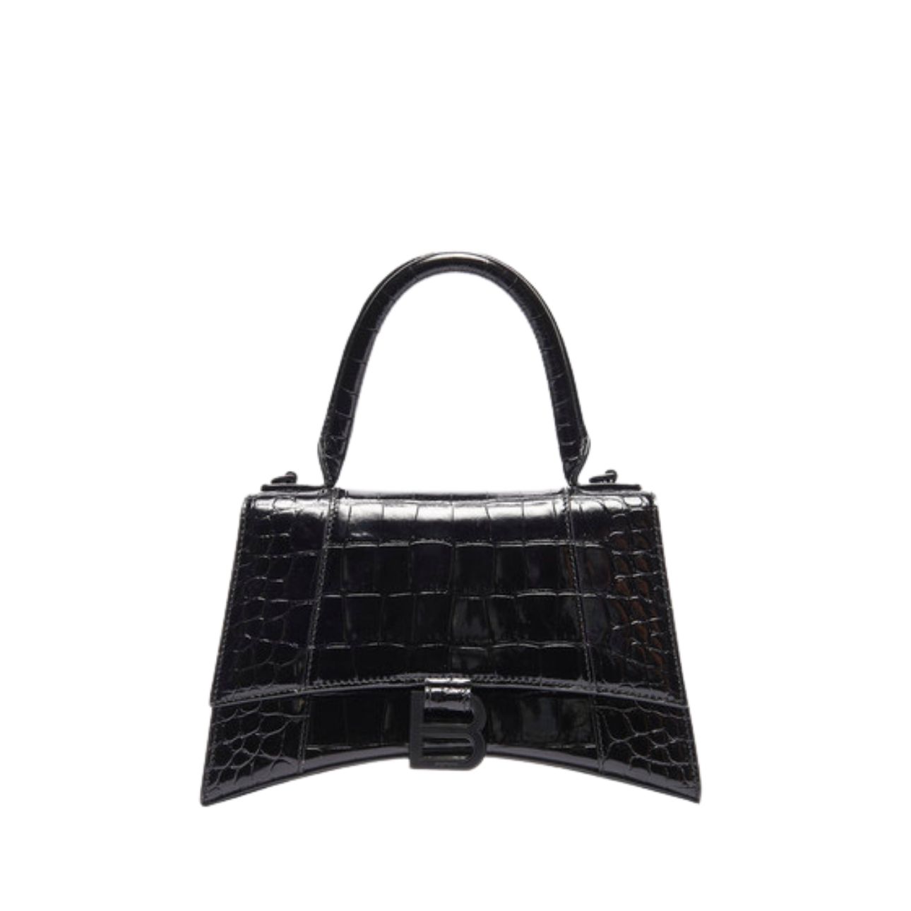 Balenciaga Hourglass Croc XS Top Handle Bag