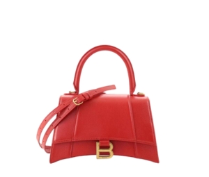 Buy Balenciaga Hourglass XS Bag In Leather With Aged Gold B Hardware Red at Sasom – Authentic and Ready to Ship