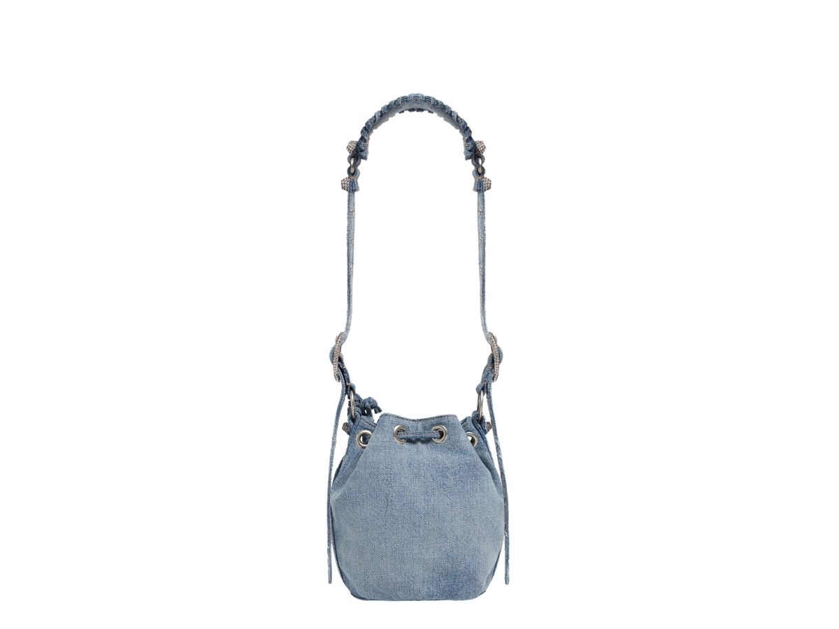 Washed denim bucket bag  Moschino Official Store