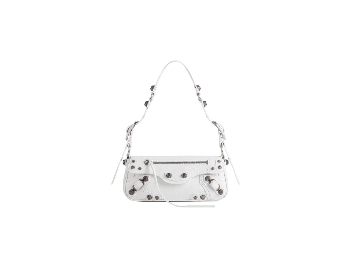 ショルダーバッグ・ポシェット BALENCIAGA LE CAGOLE XS SLING BAG IN WHITE ARENA LAMBSKIN Balenciaga Le Cagole XS Sling Bag In White Arena Lambskin