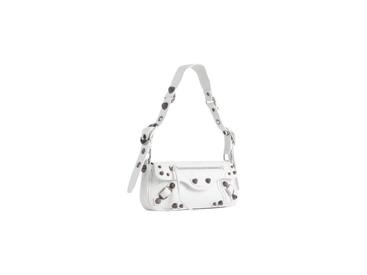 ショルダーバッグ・ポシェット BALENCIAGA LE CAGOLE XS SLING BAG IN WHITE ARENA LAMBSKIN Balenciaga Le Cagole XS Sling Bag Arena Lambskin Leather