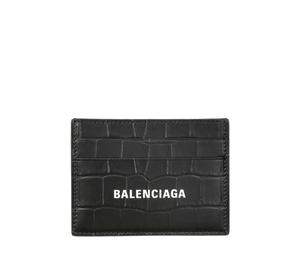 Buy Balenciaga Logo Crocodile-Embossed Leather Card Case Black at Sasom – Authentic and Ready to Ship