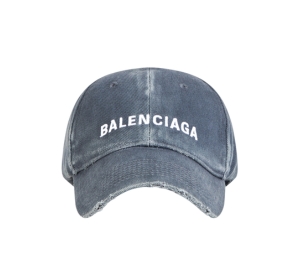 Buy Balenciaga Logo Front Cap In Dark Grey And White Cotton Drill at Sasom – Authentic and Ready to Ship