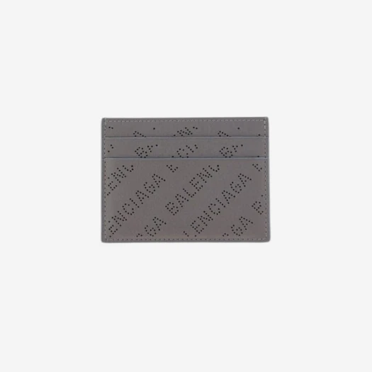 Buy Balenciaga Logo Perforated Cash Card Holder Dark Grey at Sasom – Authentic and Ready to Ship