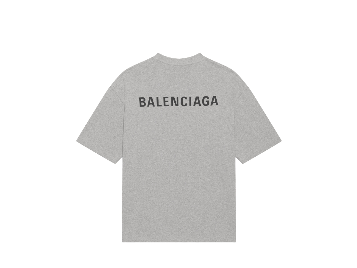 Balenciaga Medium Fit T-Shirt Grey And Black Vintage Jersey