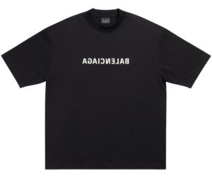 Buy Balenciaga Mirror Balenciaga T-Shirt Medium Fit In Black And White Vintage Jersey at Sasom – Authentic and Ready to Ship