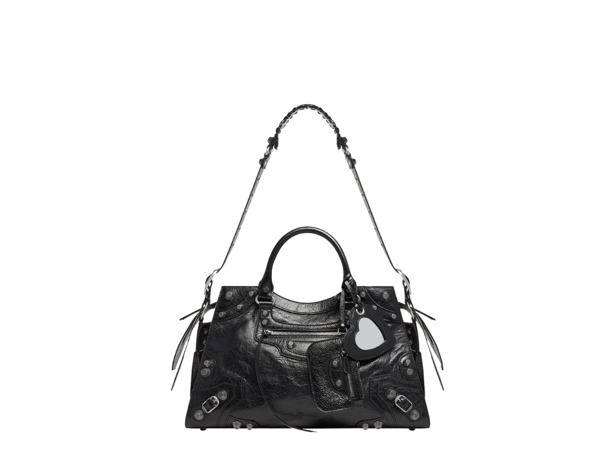 Balenciaga Neo Cagole City Handbag In Arena Lambskin With