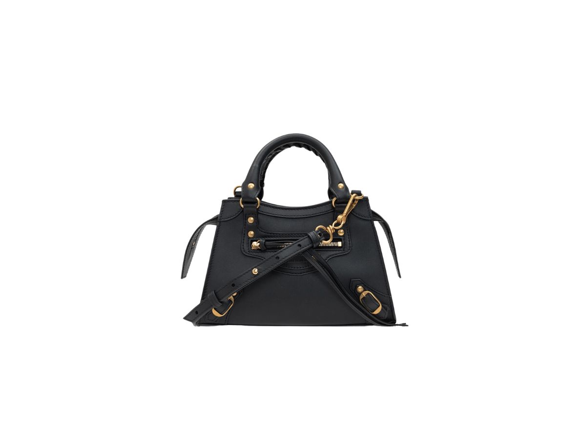 Balenciaga Neo Classic City Mini Handbag In Calfskin With Gold