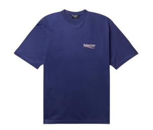 SASOM | apparel Balenciaga Oversized Logo-Print Cotton-Jersey T-Shirt Navy  Check the latest price now!