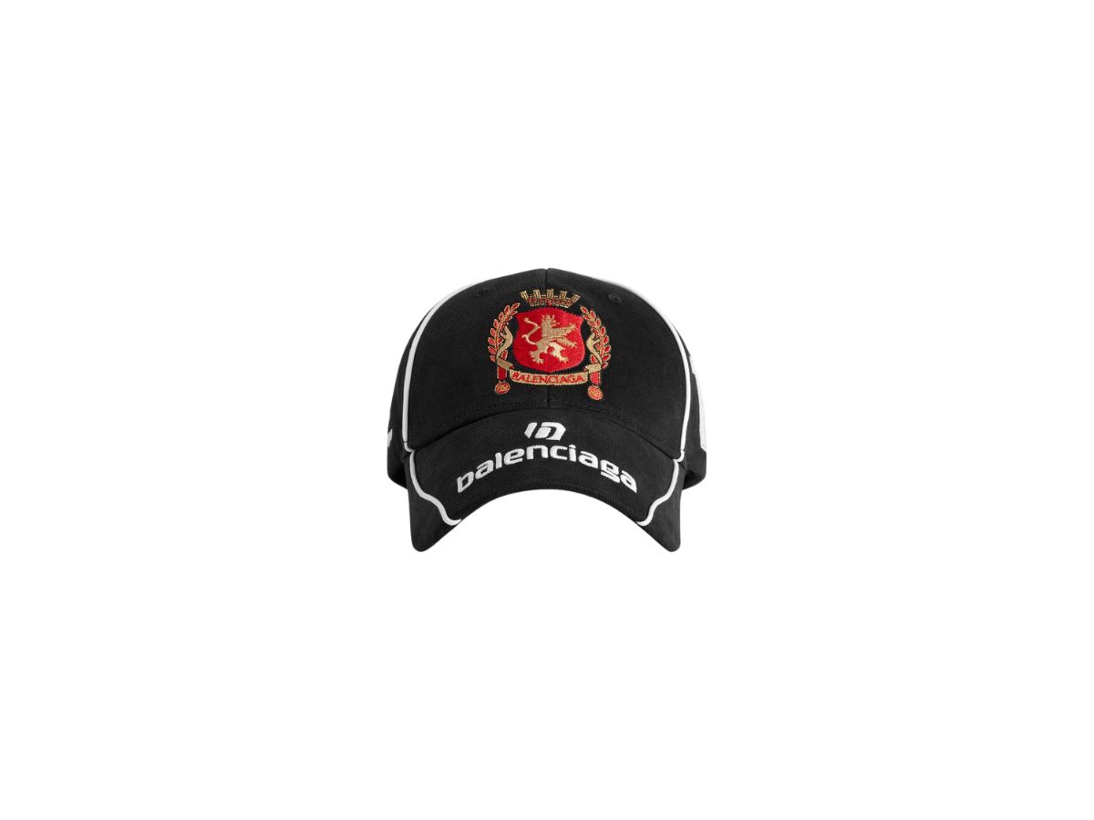 Balenciaga Paris Soccer Cap In Black Cotton Drill | ของแท้