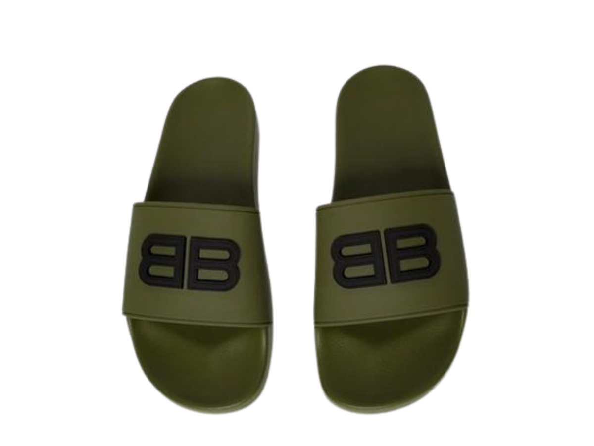 SASOM รองเท้า Balenciaga Pool Slides Khaki เช็คราคาล่าสุด