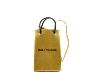 Buy Balenciaga Shopping Phone Holder In Leather Gold at Sasom – Authentic and Ready to Ship