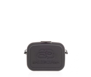 Balenciaga Small Lunch Box Case In Plastic-Resin With Matte Black Hardware Black