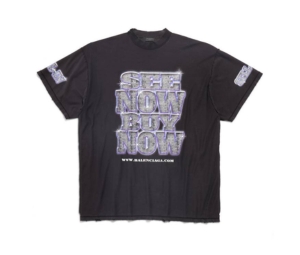 Balenciaga Internal Use Only Inside-out T-shirt Oversized Black