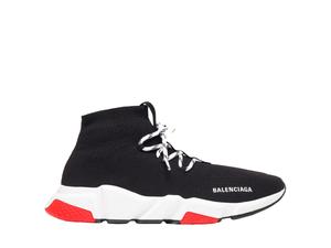 Balenciaga Speed Lace-Up Sneaker Black White Orange