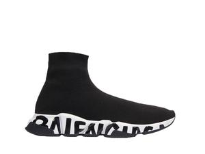 Balenciaga Speed Sneaker Graffiti Black White