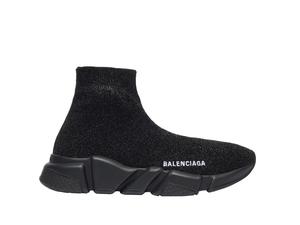 Balenciaga Speed Sneaker Black Laminated Knit (W)