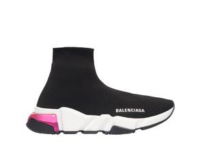 Balenciaga Speed Clear Sole Sneaker Black White Pink (W)