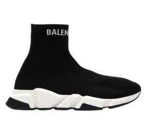 Balenciaga Speed Sock Slip-On Black White
